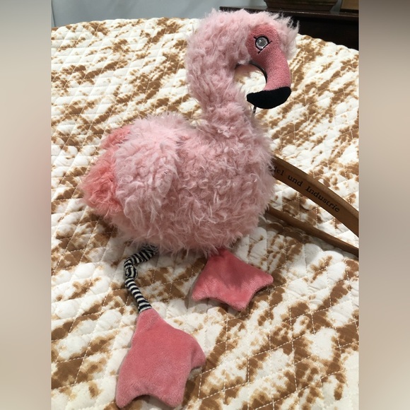 Bunnies By The Bay Pink FLAMINGO 15" Plush Floppy Knotted Legs Stuffed Toy - Picture 5 of 6